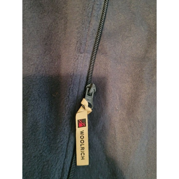 Woolrich Fleece Vest Full Zip Front Slash Pocket Cinch Navy Men’s Size Large - Picture 4 of 6